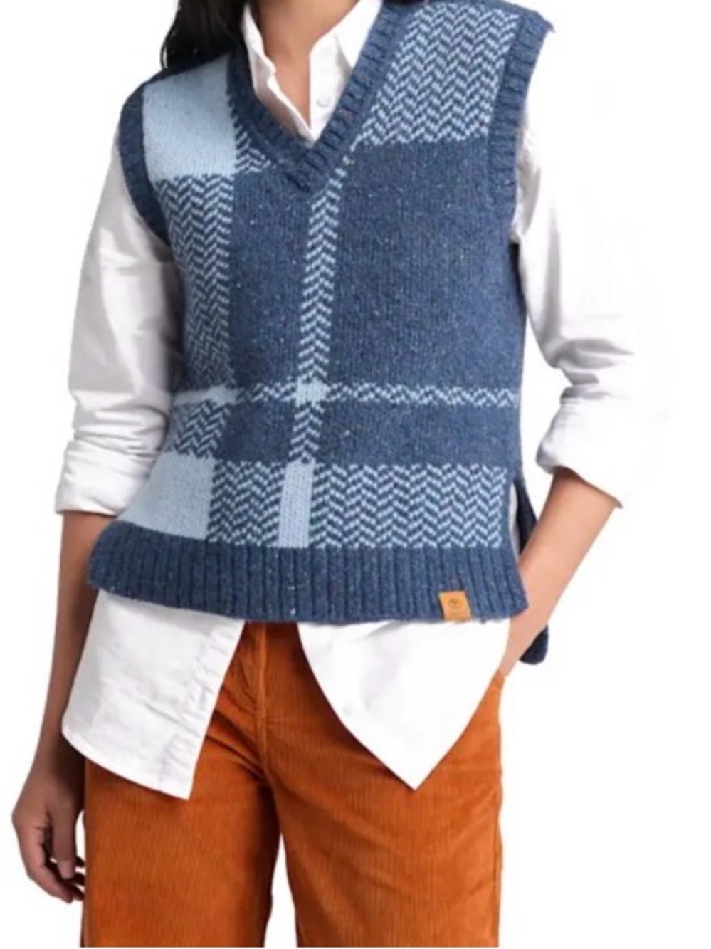 Blue plaid vest by Timberland  size S NWT